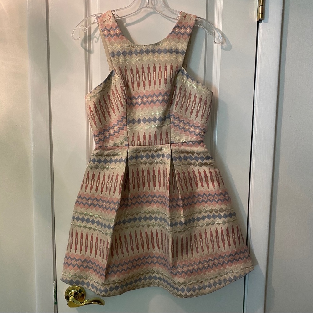 NWT BCBGeneration Canyon Clay Dress -Tan/Pink/Blue